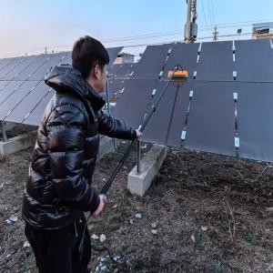 Max Unfold Size 9.0m Solar Panel Cleaning Brush with Manual Spray and Telescopic