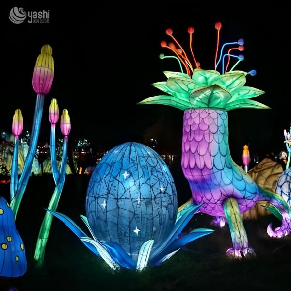 Handcrafted Artificial Flower Lantern - Waterproof Exotic Flower Design for