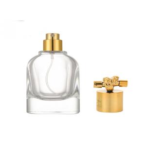 Buy cheap 50ml Portable Refillable Glass Perfume Bottles Various Printing Type Optional from wholesalers