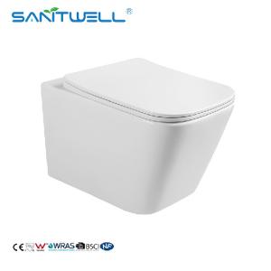 Buy cheap Sanitary Ware Rimless Wall Hung Toilet Flush Toilet One Piece Toilet WC Bathroom sinks from wholesalers