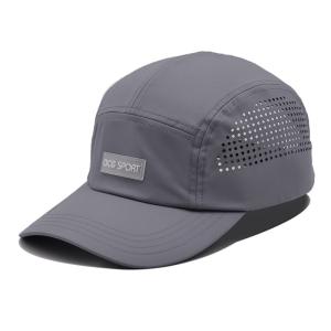 Buy cheap Lightweight Nylon 5 Panel Camper Hat Waterproof Running Black Running Mesh Cap With Adjustable Strap from wholesalers