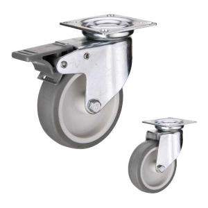 Buy cheap TPR 100mm 70kg Loading Rubber Casters With Double Brake from wholesalers