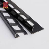 Buy cheap Durabe Black Tile End Cap Trim Stainless Steel Floor Tile Border Trim 11mm product