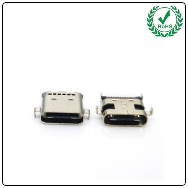 Buy cheap USB-31S-F-04B 3.5A Current 24P USB 3.1 Type-C Female Receptacle Socket Right Angle PCB SMT Dual Row Tab Type C Female from wholesalers