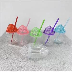 Buy cheap Double Wall Plastic Acrylic Insulated Tumbler With Lid And Straw from wholesalers
