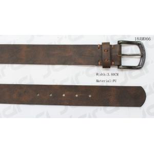 Buy cheap Brown Fashion Mens Casual Belts In Two - Tone PU With Thick Hand Stitching from wholesalers