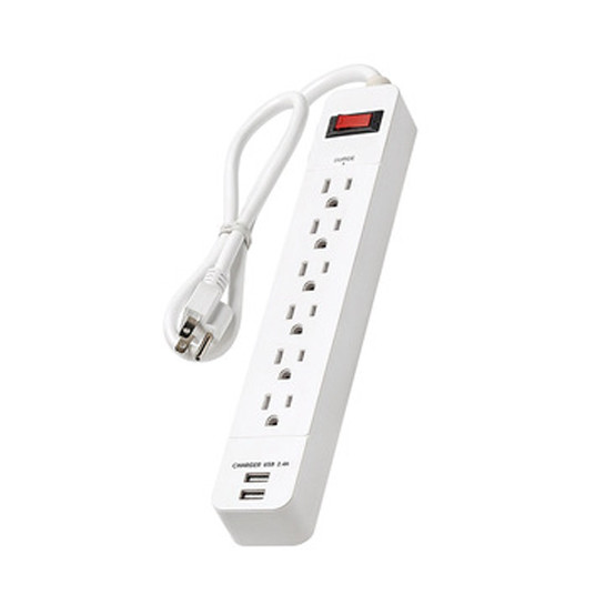 6 outlet Power Strip and Extension Socket With 15A Circuit Breaker Surger