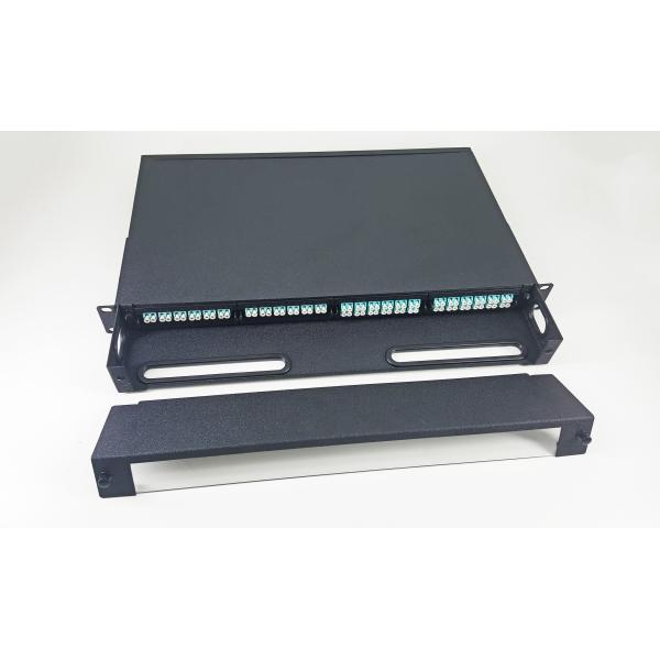 Quality MPO Optical Fiber Patch Panel 1U 19 Inch 4 Fully Loaded MPO-LC Cassette Modules for sale