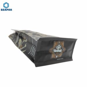 140 Mic Flat Bottom Side Gusset Valve Sealed Coffee Bag