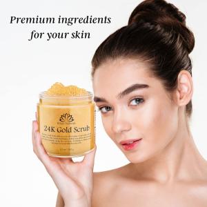 Buy cheap 250g Vegan 24k Gold Scrub Cream Moisturizing And Exfoliating Body from wholesalers