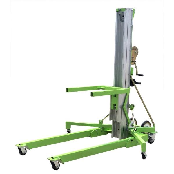 Buy cheap Portable Manual Material Lift with Manual One Speed Winch from wholesalers