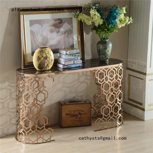 Buy cheap hospitality furnishing metal tables base and chairs gold colour from wholesalers