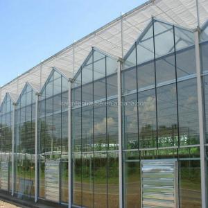 Buy cheap 4.0m-6.0m Gutter Height Commercial Glass Greenhouse for Vegetable Flower from wholesalers