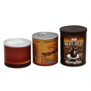 Buy cheap Custum Brown Cardboard Paper Composite Cans with Easy Open Lid for Coffee and Nuts from wholesalers