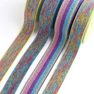 Sequin Striped Jacquard Band for Garment Underwear Waistband Glitter Jacquard