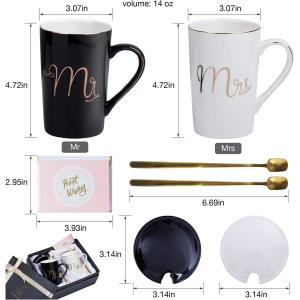 Buy cheap 2 Pack 14Oz Personalised Mr And Mrs Mugs Set Dishwasher Safe from wholesalers