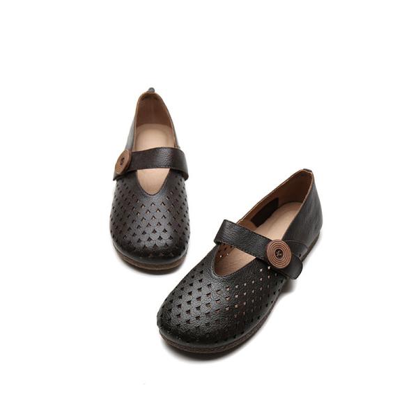 Quality S315 Hole Shoes Cool And Breathable Sandals Female One-Word Button Velcro Shoes Female Summer Models for sale