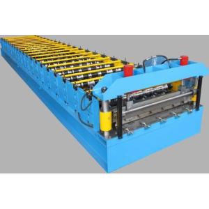Buy cheap 0.25 - 0.6mm Roof Tile / Roof Panel RollFormer Machine With Hydraulic Cutting 4Kw from wholesalers