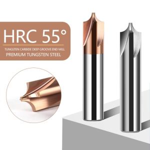 Buy cheap 4-Flute Tungsten Carbide End Mill with 55-Degree Internal Radius and nACo4 Coating for CNC Machining from wholesalers