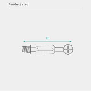 Buy cheap 36mm Cold-Rolled Steel Minifix Connecting Bolts With Nylon Dowel, Furniture Connector from wholesalers
