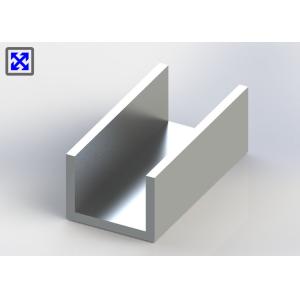 China C Channel Aluminum Extrusion Profiles Customized Sizes Powder Coated Surface on sale