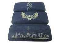 Buy cheap newest hard eyeglasses cases with clients logo embroidery from wholesalers