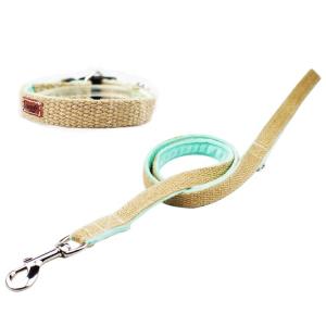 Buy cheap Nature Hemp Personalized Dog Collar Leash Set 100% Cotton Material from wholesalers