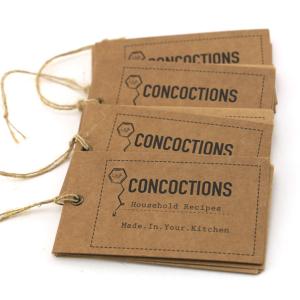 Biodegradable CMYK 300gsm Kraft Paper Hang Tags For Jeans 50x90mm