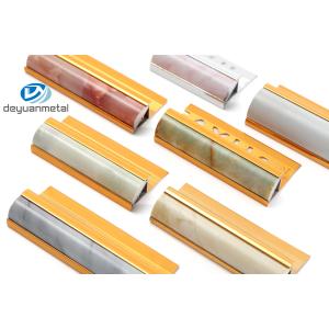 Buy cheap Round Aluminium Corner Profiles Anodized Surface with PVC marbling from wholesalers