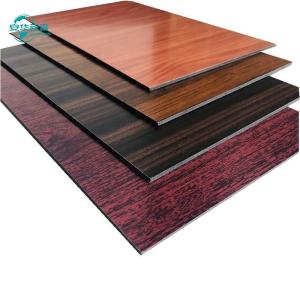 Various Wood Grain Patterns Wood Grain ACP Panels 1220mm X 2440mm Custom Sizes