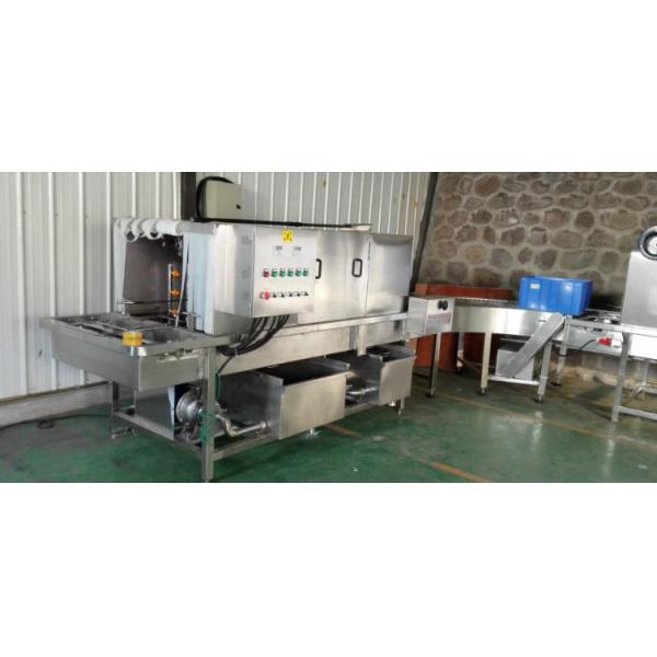 Quality Crate Washing Machine Fruit Canning Equipment Stable Operation For Disinfection for sale