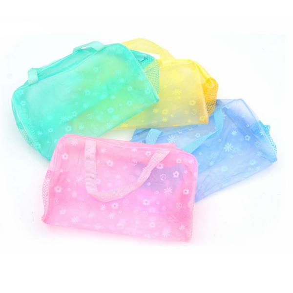 Quality OEM Foldable PVC Cosmetic And Toiletry Bags Portable Makeup Bag With Zipper for sale