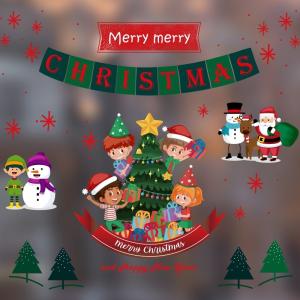 PVC Static New Year Santa Claus Christmas Glass Sticker