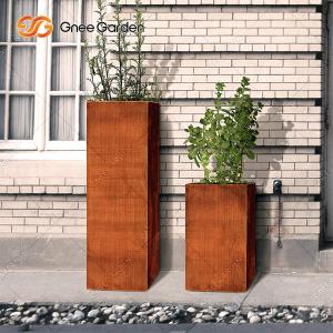 Buy cheap CE Standard Vertical Tall Outdoor Metal Planter Multipurpose from wholesalers