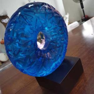 Buy cheap Tabletop Decoration Blue Resin Trophy Diameter 20cm from wholesalers