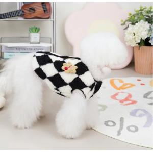 Buy cheap Diamond Argyle Pattern Pet Coat Warm Winter Apparel Brown Black from wholesalers