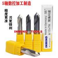 Buy cheap HRC50 5 mm / 6 mm Chamfer Milling Cutter 5 * 50L * 90º  AlTiN Coating product