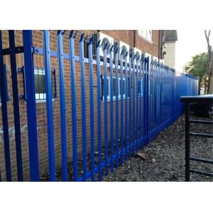 3 Rail Triple Pointed Steel Palisade Fencing Include Fixing