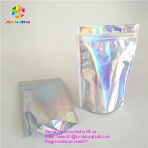 Buy cheap Reusable stand up holographic foil bag without printing for cosmetic or salts packing from wholesalers