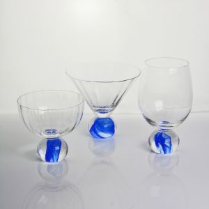 Buy cheap Elegant Blue Cloud Crystal Wine Glass Set Ideal For Restaurants Hotels Bars And Catering Services Providing Superior Clarity And Style from wholesalers