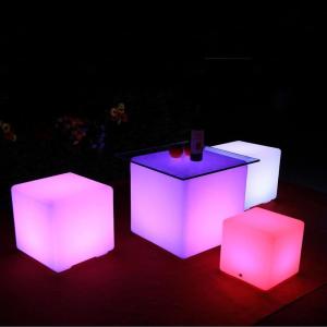Lighted LED Cube stool cube chair