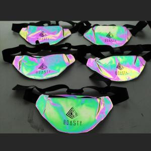 Buy cheap Holographic Hi Vis Reflective Backpack Cycling Light Recycled Polyester Cotton Plain Sport Shopping Drawstring from wholesalers