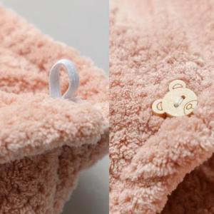 Double-Layer Thick Coral Fleece Microfiber Hair Towel Cap Ultra Soft and Fast