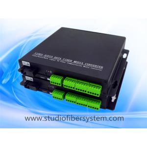Buy cheap 16CH analog audio fiber transmitter and receiver with Phoenix connectors for broadcast audio over SM fiber to 20~80KM from wholesalers