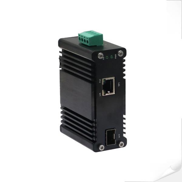 Mini Industrial 1-Port 100/1000X SFP to 1-Port 10/100/1000T 90W PoE++ Media
