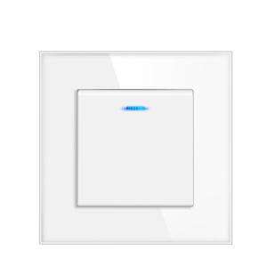 Buy cheap Wall Press Rocker Switch Tempered Glass Panel Embedded Single Control Warping Switch from wholesalers