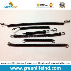 Buy cheap Top Quality Blue TPU Coated Safety Elastic Coil Cord Rop Key Ring Accessory Full Stretched Length 1M from wholesalers