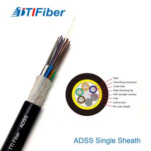 Buy cheap ADSS 6 12 24 48 Core Outdoor Fiber Optic Cable OEM ODM Available from wholesalers