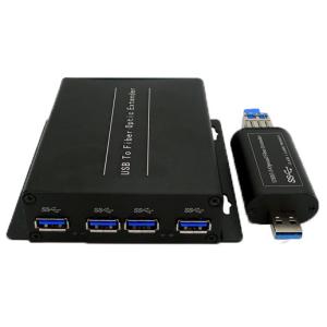 Buy cheap Camera USB3.0 Fiber optical extender,4 ports USB3.0 to fiber converter with 5Gb Brandwidth up to 250M SM/MM fiber cables from wholesalers