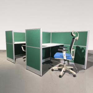 Green Aluminum Computer Office Partition Workstation Computer Desk
